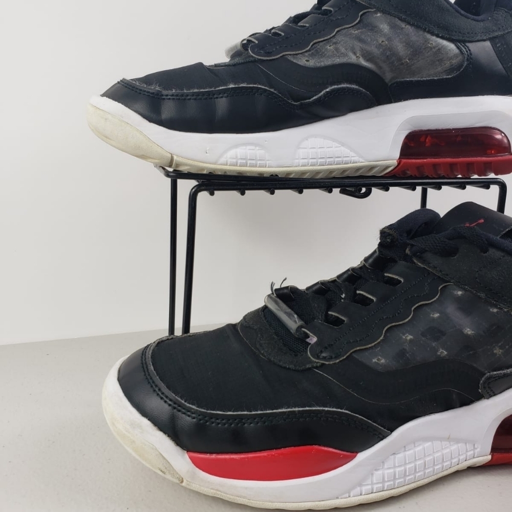 NIKE JORDAN AIR MAX 200 BLACK/GYM RED-WHITE (GS) Sz 5Y - Picture 5 of 11